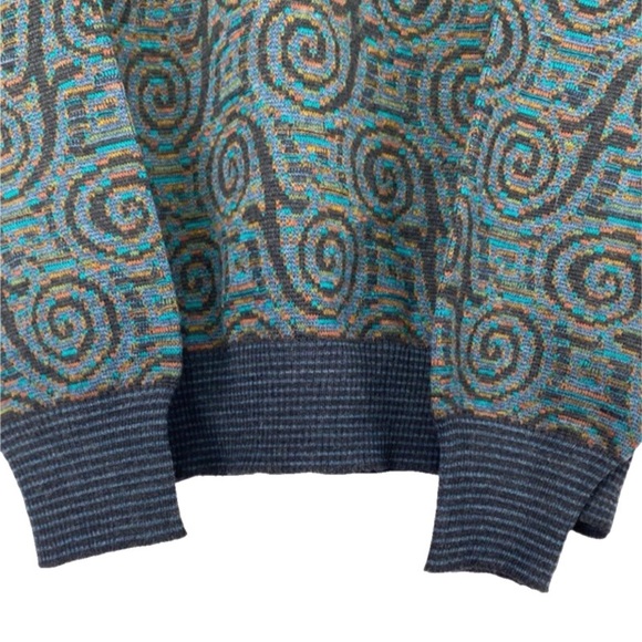 VTG 80’s Neiman Marcus Men’s Abstract Pattern Wool Sweater - Picture 4 of 7